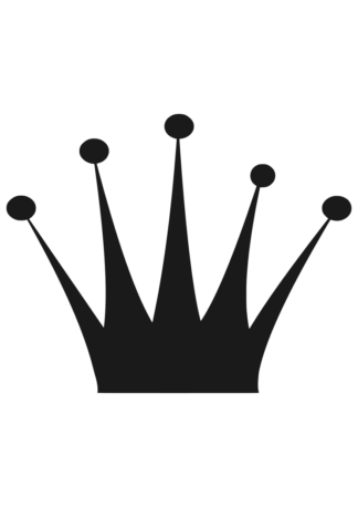 Queen Crown Black Silhouette - free svg file for members