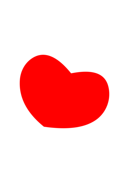 Simple Red Heart Free SVG File