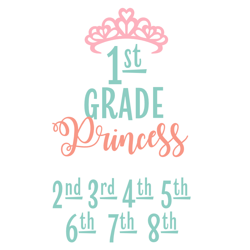 1st-grade-princess-elementary-school-free-svg-file-SvgHeart.Com