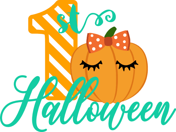 1st-halloween-with-pumpkin-face-baby-free-svg-file-SvgHeart.Com