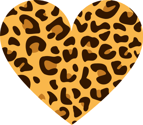 cheetah skin heart, animal print - free svg file for members - SVG