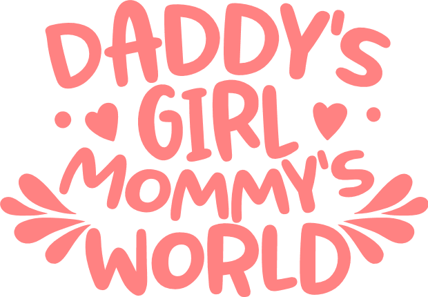 Daddys Girl Mommys World Newborn Baby Free Svg File Svg Heart