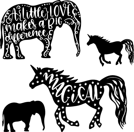 a-little-love-makes-a-big-difference-magical-animals-inspirational-free-svg-file-SvgHeart.Com