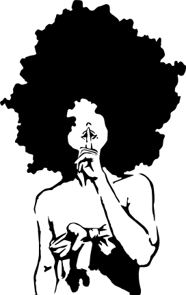 afro-girl-hush-black-lady-free-svg-file-SvgHeart.Com