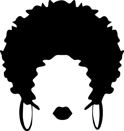 afro-hairs-lips-earrings-free-svg-file-SvgHeart.Com