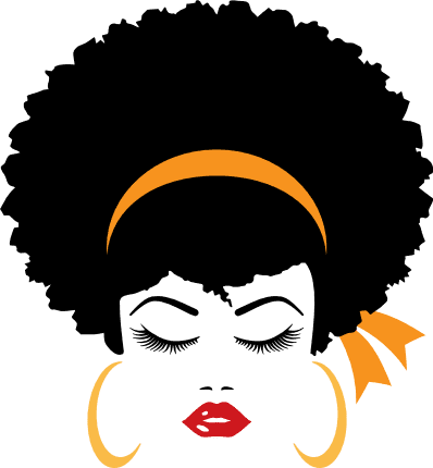 afro-woman-with-hair-bandage-and-earrings-black-girl-free-svg-file-SvgHeart.Com