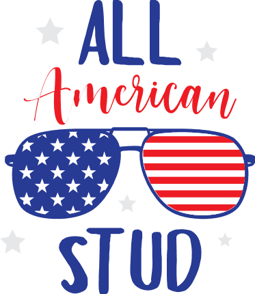 all american stud, USA flag sunglasses, 4th of july free svg file - SVG ...