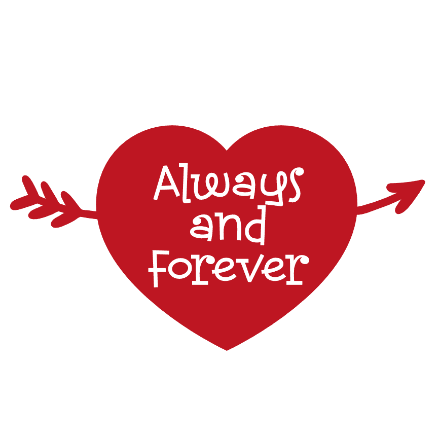 always-and-forever-heart-with-arrow-valentines-day-free-svg-file-SvgHeart.Com