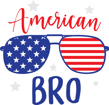 american-bro-usa-flag-sunglasses-4th-of-july-free-svg-file-SvgHeart.Com