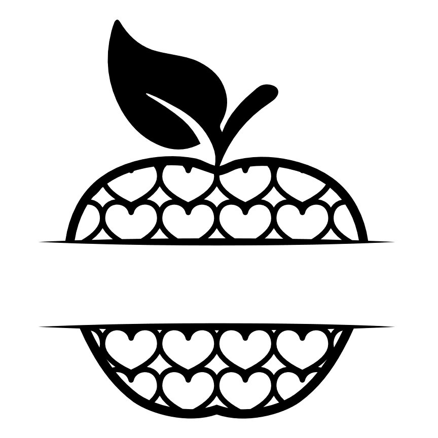 apple-split-text-frame-fruit-decoration-free-svg-file-SvgHeart.Com