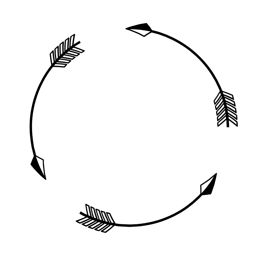 arrow-circle-monogram-round-decoration-free-svg-file-SvgHeart.Com
