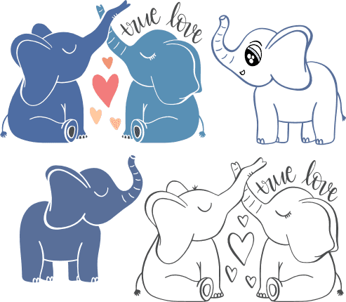 baby-elephant-in-love-free-svg-file-SvgHeart.Com