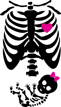 baby-girl-and-mother-skeleton-pregnancy-free-svg-file-SvgHeart.Com