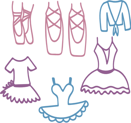 ballerina-costume-bundle-shoe-frock-ballet-dancing-free-svg-file-SvgHeart.Com