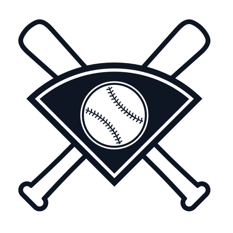 Baseball Crossed Bat And Ball, Sport Free Svg File SVG Heart
