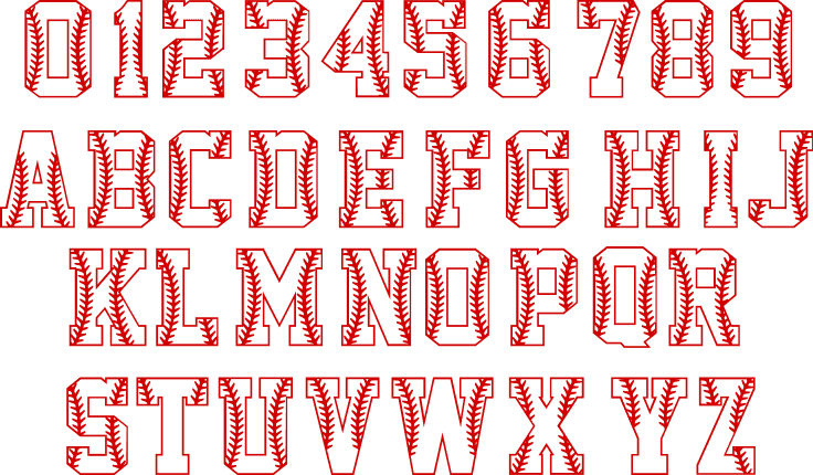 baseball-numbers-and-alphabet-bundle-sports-fonts-free-svg-file-SvgHeart.Com