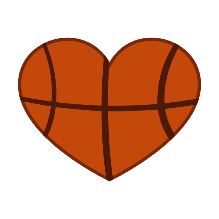 Basketball Ball Heart Shape, Sport Free Svg File SVG Heart