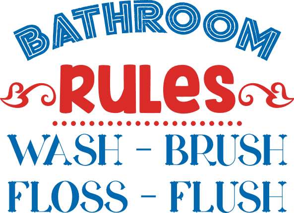 bathroom-rules-wash-brush-floss-flush-bathroom-free-svg-file-SvgHeart.Com