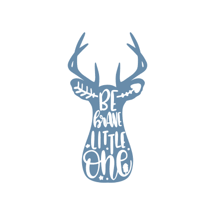 be-brave-little-one-deer-head-positive-free-svg-file-SvgHeart.Com
