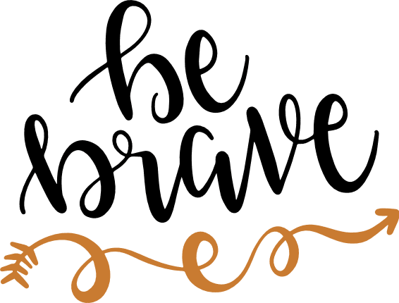 be-brave-swirly-arrow-inspirational-free-svg-file-SvgHeart.Com