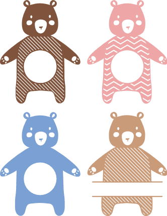 bear-monogram-frame-bundle-decorative-free-svg-file-SvgHeart.Com
