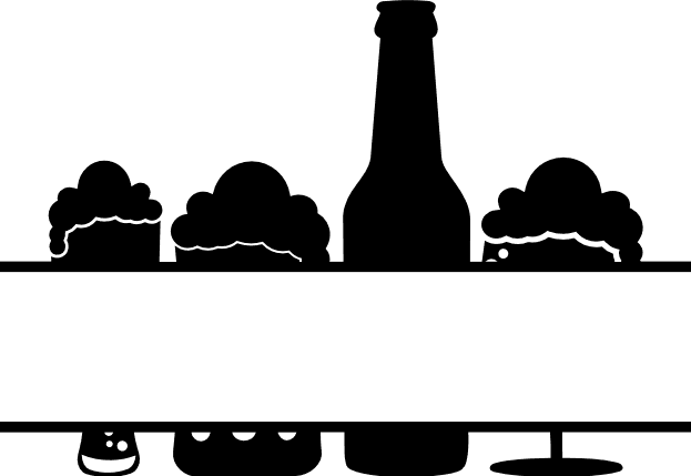 beer-split-text-frame-bottle-glasses-drining-free-svg-file-SvgHeart.Com