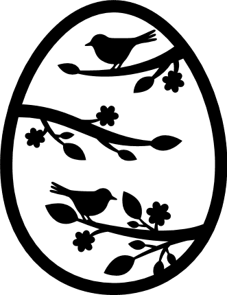 bird-on-tree-branch-decorative-egg-free-svg-file-SvgHeart.Com