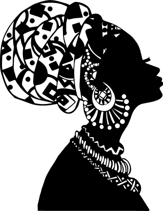 black-african-lady-woman-with-earring-free-svg-file-SvgHeart.Com