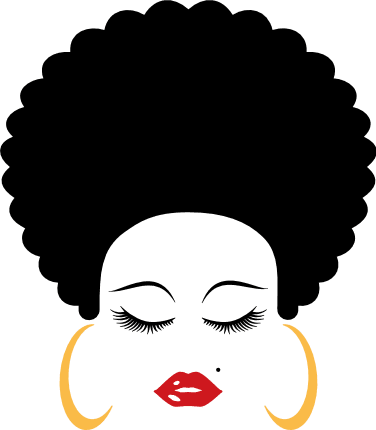 black-woman-afro-girl-head-with-curly-hair-and-earrings-free-svg-file-SvgHeart.Com
