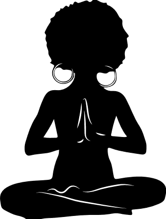 black-woman-yoga-meditating-free-svg-file-SvgHeart.Com
