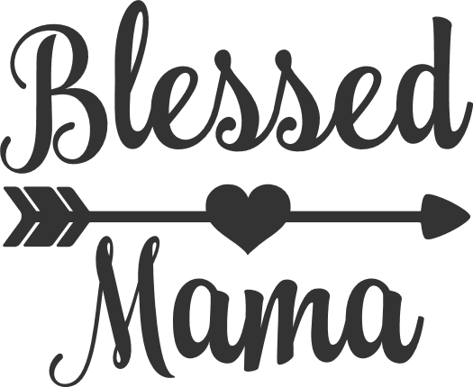 blessed-mama-heart-with-arrow-pregnant-mom-free-svg-file-SvgHeart.Com
