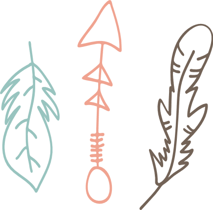 boho-design-leaves-arrow-free-svg-file-SvgHeart.Com