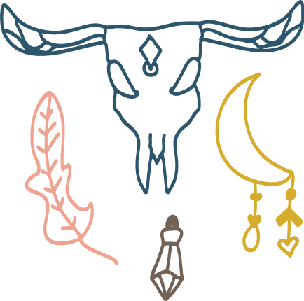 boho-design-moon-buffalo-skull-free-svg-file-SvgHeart.Com