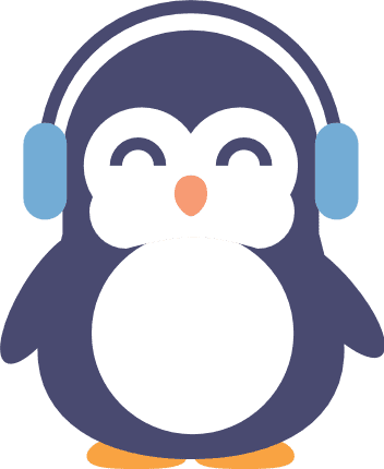 boy-penguin-with-headphone-monogram-frame-free-svg-file-SvgHeart.Com