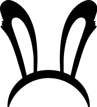 bunny ears, rabbit, easter free svg file - SVG Heart