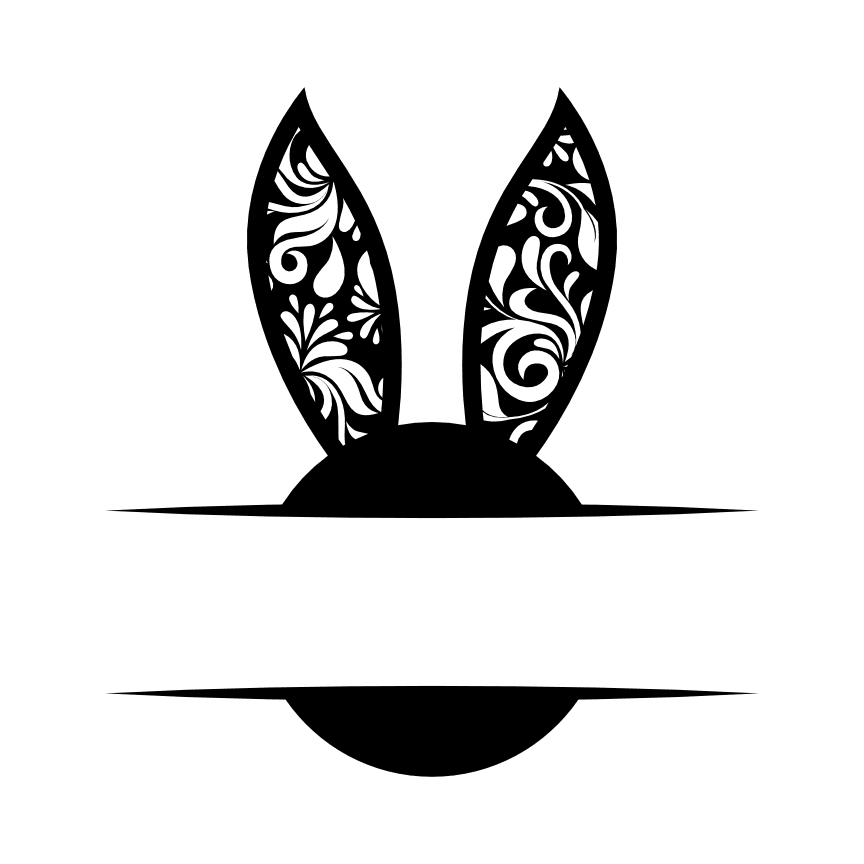 bunny-ears-split-text-frame-easter-free-svg-file-SvgHeart.Com