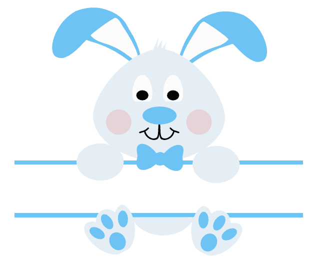 bunny-split-text-frame-baby-boy-free-svg-file-SvgHeart.Com