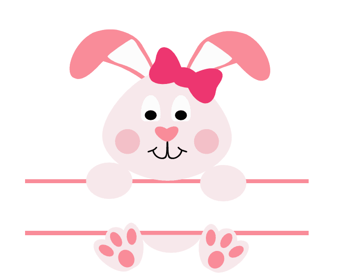 bunny-split-text-frame-baby-girl-free-svg-file-SvgHeart.Com