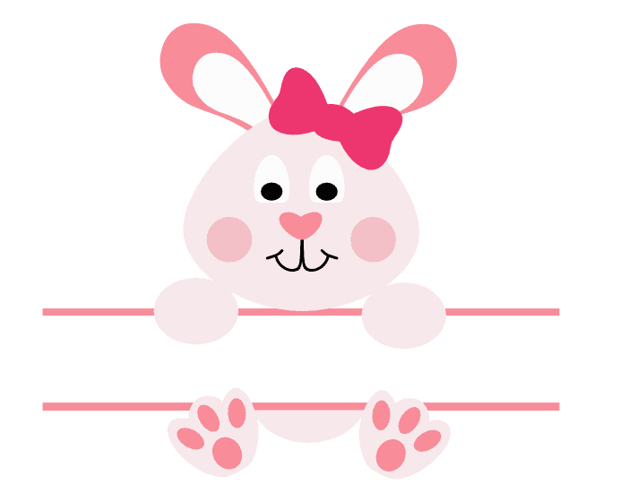 bunny-split-text-frame-girly-ester-free-svg-file-SvgHeart.Com