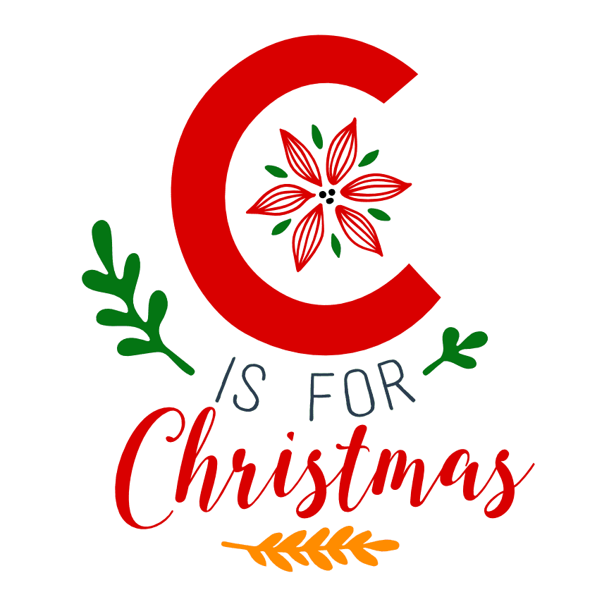 c-is-for-christmas-holiday-decoration-free-svg-file-SvgHeart.Com