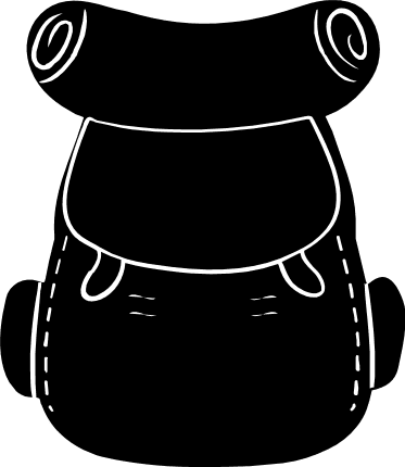 camping-pack-and-sleeping-bag-silhouette-camper-free-svg-file-SvgHeart.Com