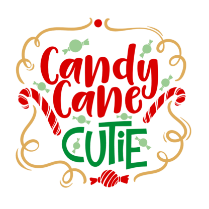Candy Cane Cutie, Christmas Free Svg File - SVG Heart