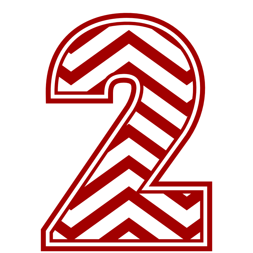 chevron-number-2-striped-free-svg-file-SvgHeart.Com