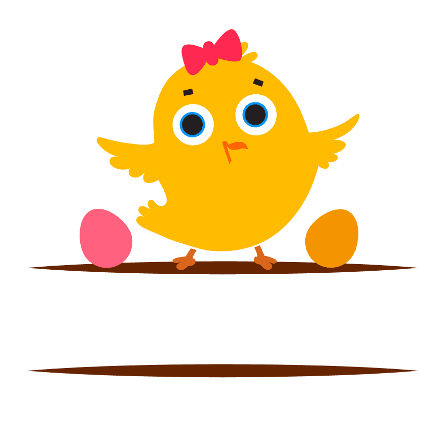 chick-split-text-frame-girly-easter-free-svg-file-SvgHeart.Com