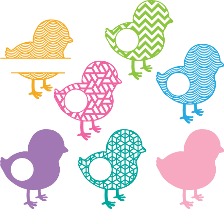 chicks-monogram-frame-easter-free-svg-file-SvgHeart.Com