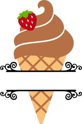 chocolate ice cream cone clip art