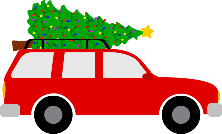 christmas-car-and-decorative-tree-with-lights-holiday-free-svg-file-SvgHeart.Com