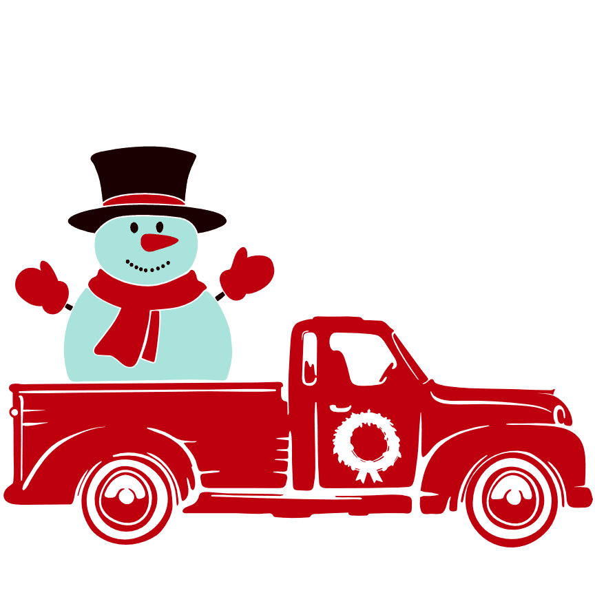 christmas-snow-man-truck-holiday-free-svg-file-SvgHeart.Com
