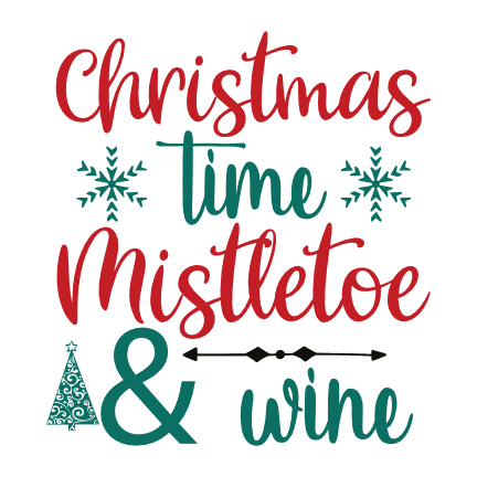 christmas-time-mistletoe-and-wine-holiday-free-svg-file-SvgHeart.Com