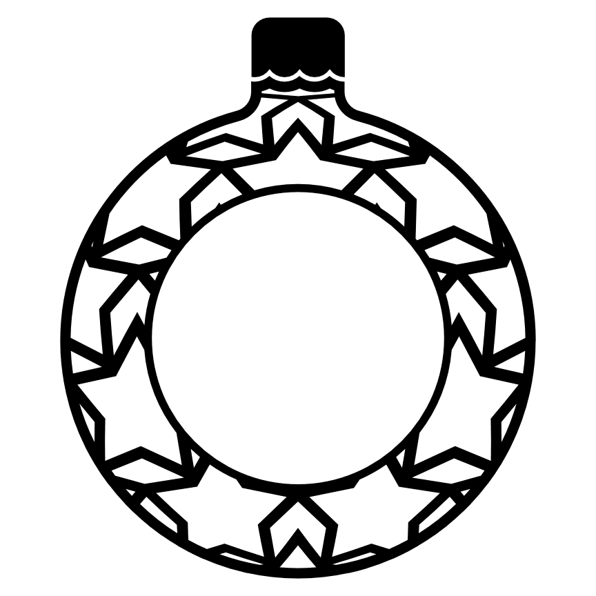 christmas-tree-ornament-monogram-frame-bauble-free-svg-file-SvgHeart.Com